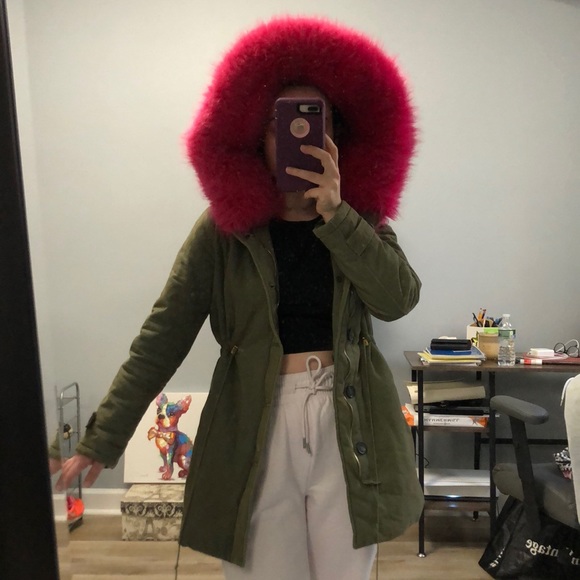 K.Zell Faux Fur Trim Parka Jacket - Picture 2 of 16